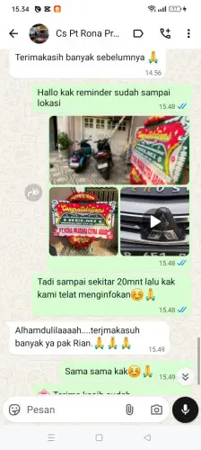 Testimonial Papan Bunga loa